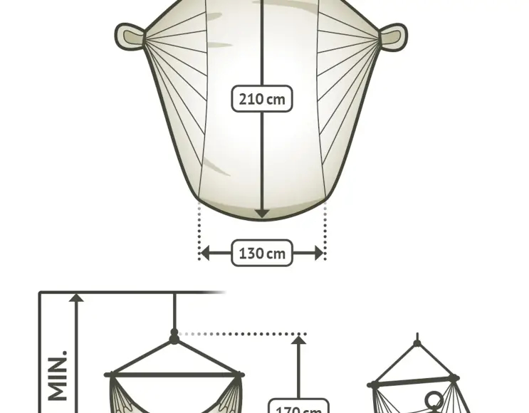 Hammock TOUCAN model hanging chair